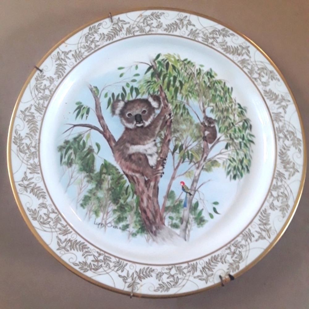 TWO Lenox Vintage Natures Nursery Collection Plates with wall hangers